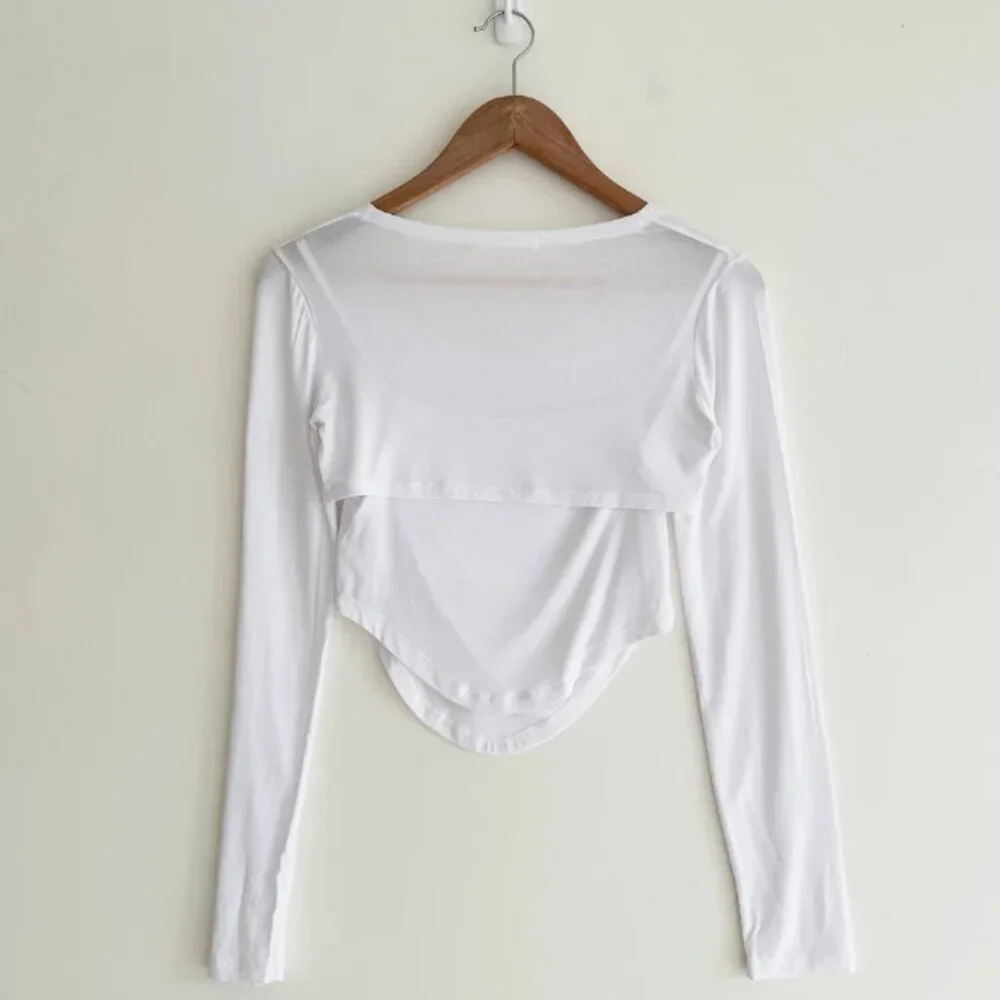 On My One Korean Fine Shirring Nashi Cardigan Set in White, One Size - Picture 4 of 7